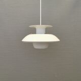 Small Danish hanging lamp in white colour
