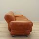 Red leather sofa, Italian design, 1970s, production: Italy