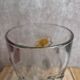 Vintage pressed glass vase – colourful floral decoration – France