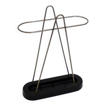 Porte-parapluie moderniste, esprit Bauhaus, en métal
