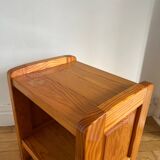 Vintage solid pine bedside table