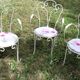 Lot of 5 armchairs for wrought iron garden lounge