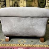 Art Deco era meridian in taupe velvet