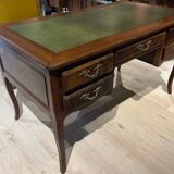 Bureau vintage bois et cuir