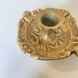 Porte bougie en Laiton Ancien "Rat de Cave" - Élégance Rustique