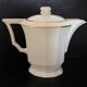 Art Deco ensemble of Czech coffee pot and sugar bowl.