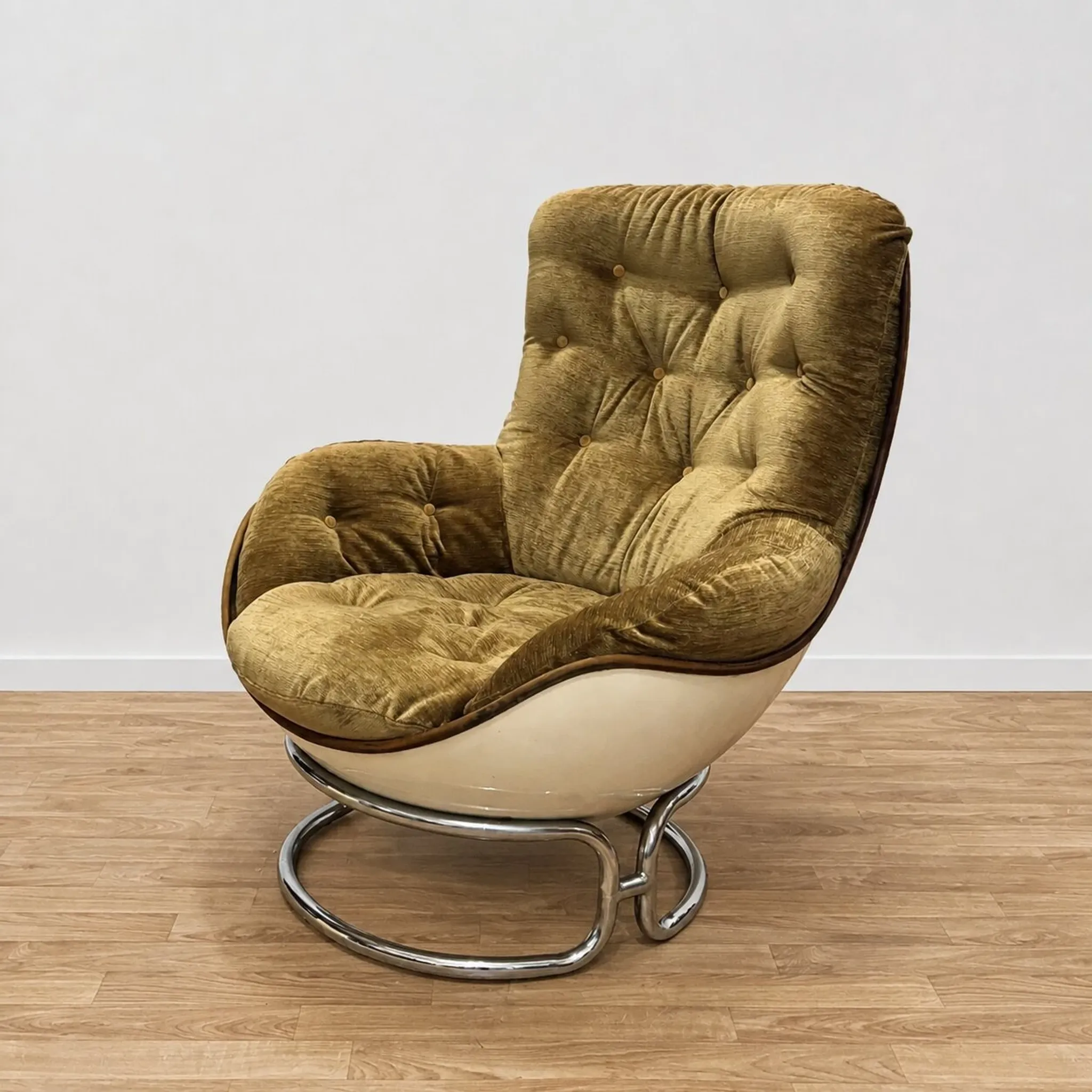 Michel Cadestin Armchair, 1970s, Reupholstered