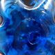 Blue glass vase and touches of white