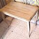 Rectangular coffee table in solid wood, painted and patinated with gold, 1950s