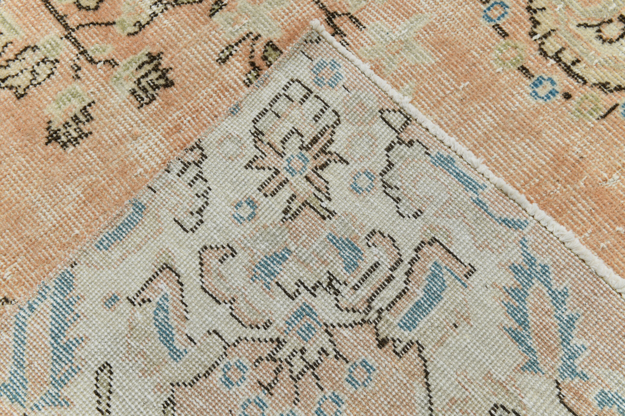 7x10 oriental peach turkish rug 206x309cm