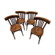 Suite of 4 chairs of Bistrot Baumann vintage 1930