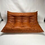 Togo Leather 3-Seaters Sofa attributed to Michel Ducaroy for Ligne Roset, 1992