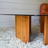 Lagun Ikea glass coffee table