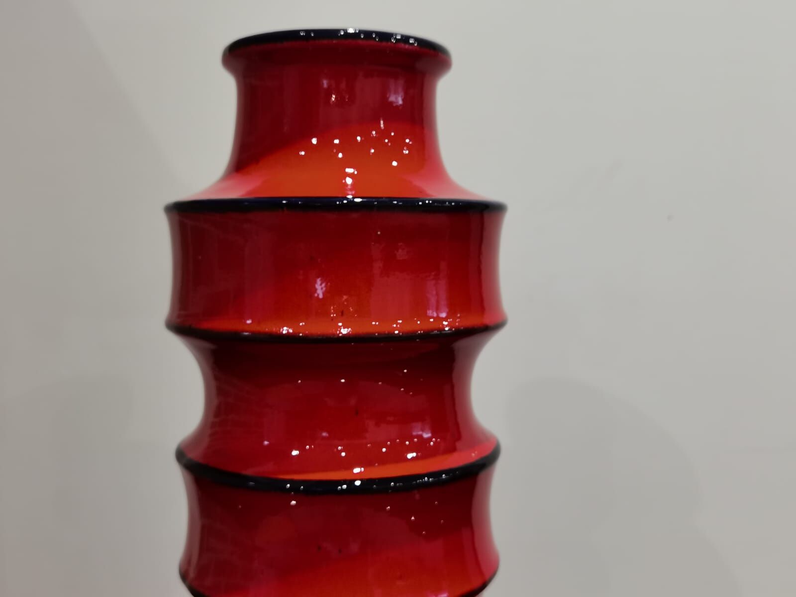 Vase XL west germany 267-48 glossy red ceramic