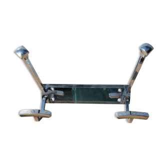 Nickel-plated brass coat rack
