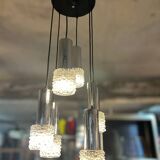 lustre cascade 5 lumières années 70