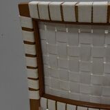 Suite of 6 vintage chairs in light beech late 20th