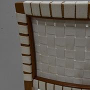 Suite de 6 chaises vintage en hêtre clair fin XXe