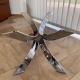Vintage 70s chrome/glass coffee table