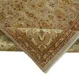 Handmade oriental contemporary 1980s 275 cm x 388 cm beige wool carpet