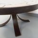 Vintage round coffee table from the 60s 70s by Raymond Corroyez in ceramic