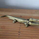 Crocodile brass nutcracker