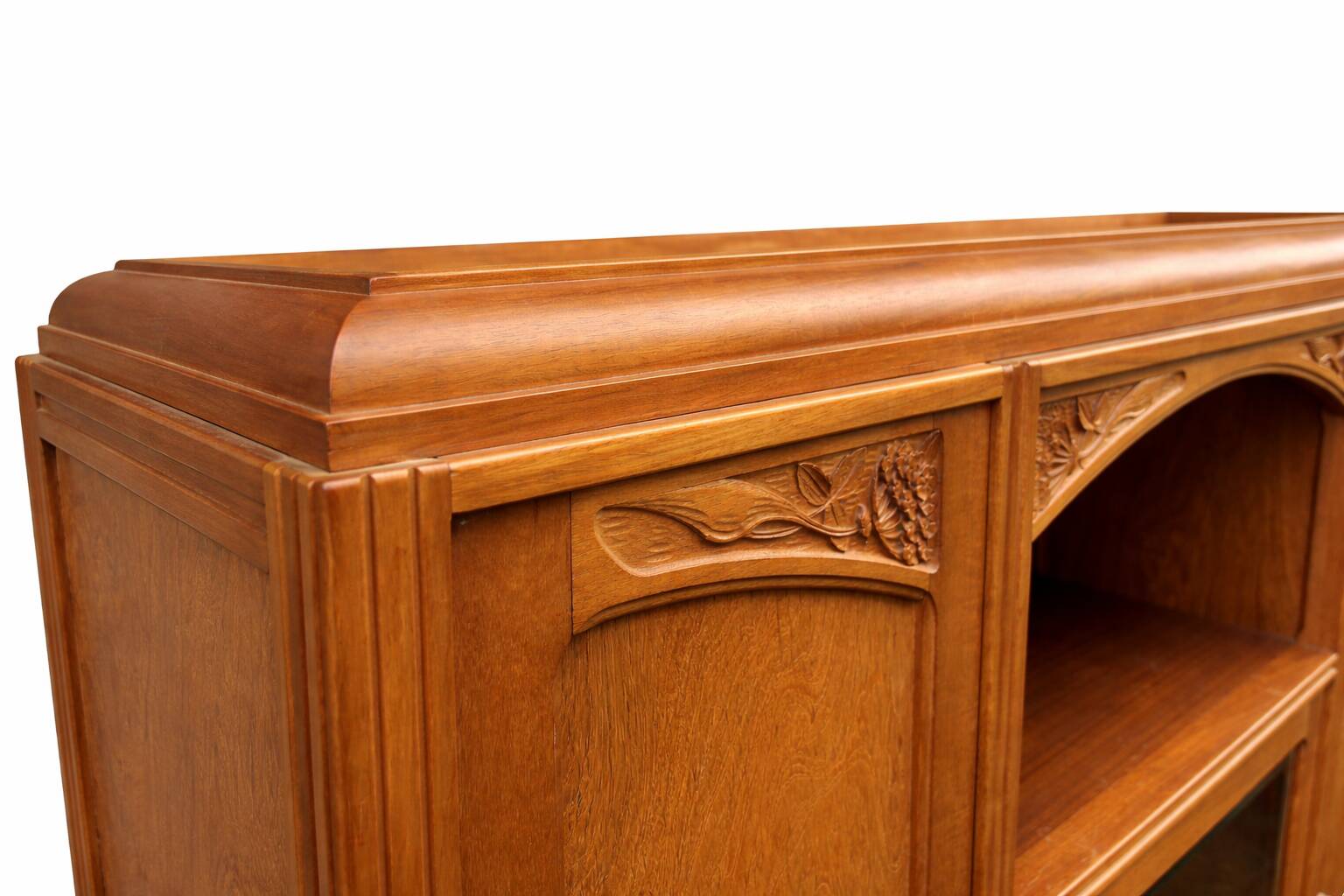 French Art Deco vintage library display cabinet 1930 Mahogany