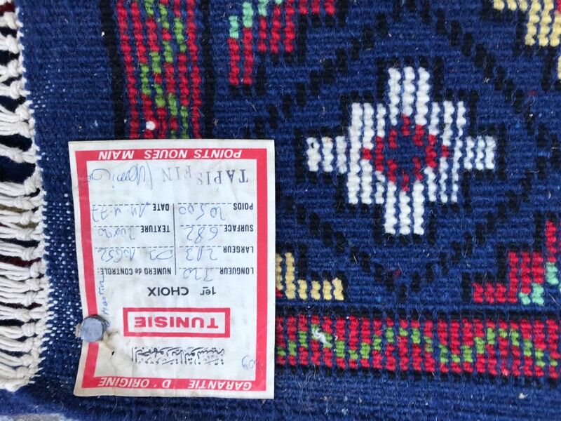 Carpet is tunisian  212 x 322 cm