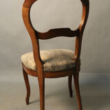 Louis Philippe walnut chair, newly reupholstered