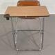 Pupitre pliable écolier vintage assise en similicuir