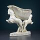 Antique ceramic vase with horses by Egisto Fantechi Maioliche Ceramic, Sesto Fiorentino, Italy, 1940s.
