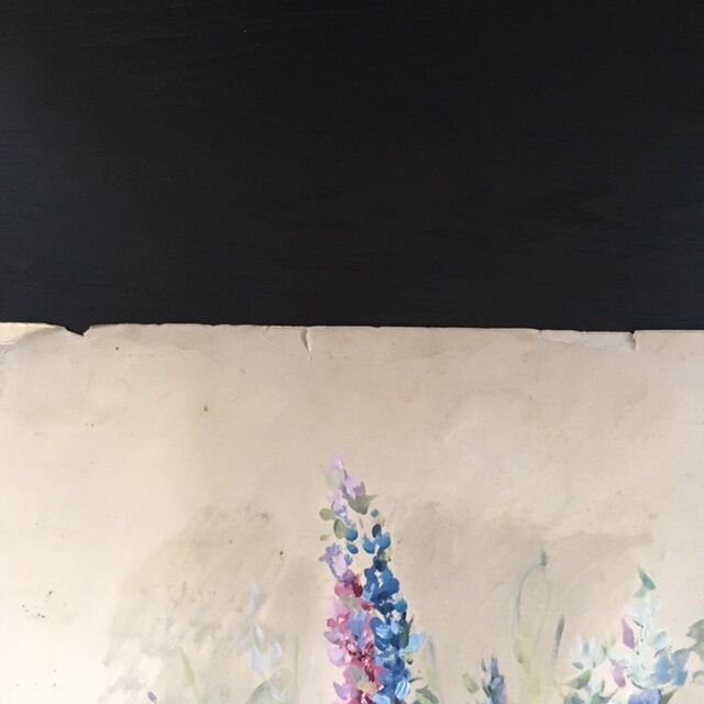 Painting bouquet of flowers and fruits