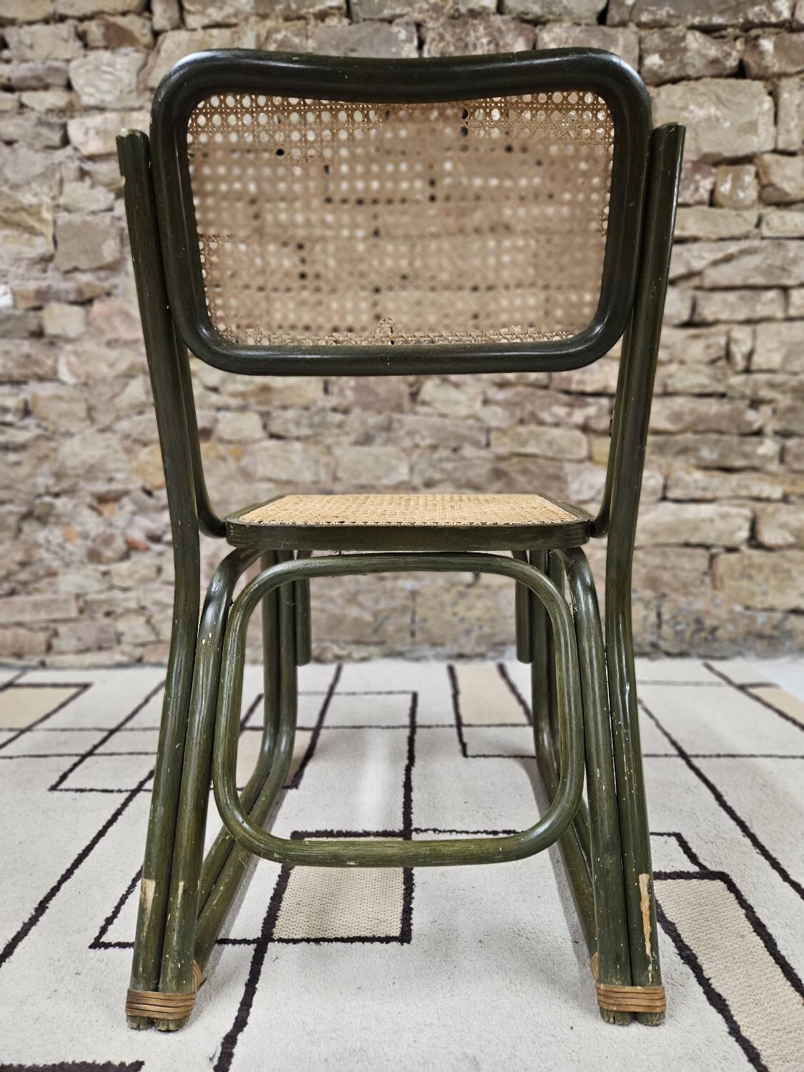 Chaise bambou canage style Breuer 1980"