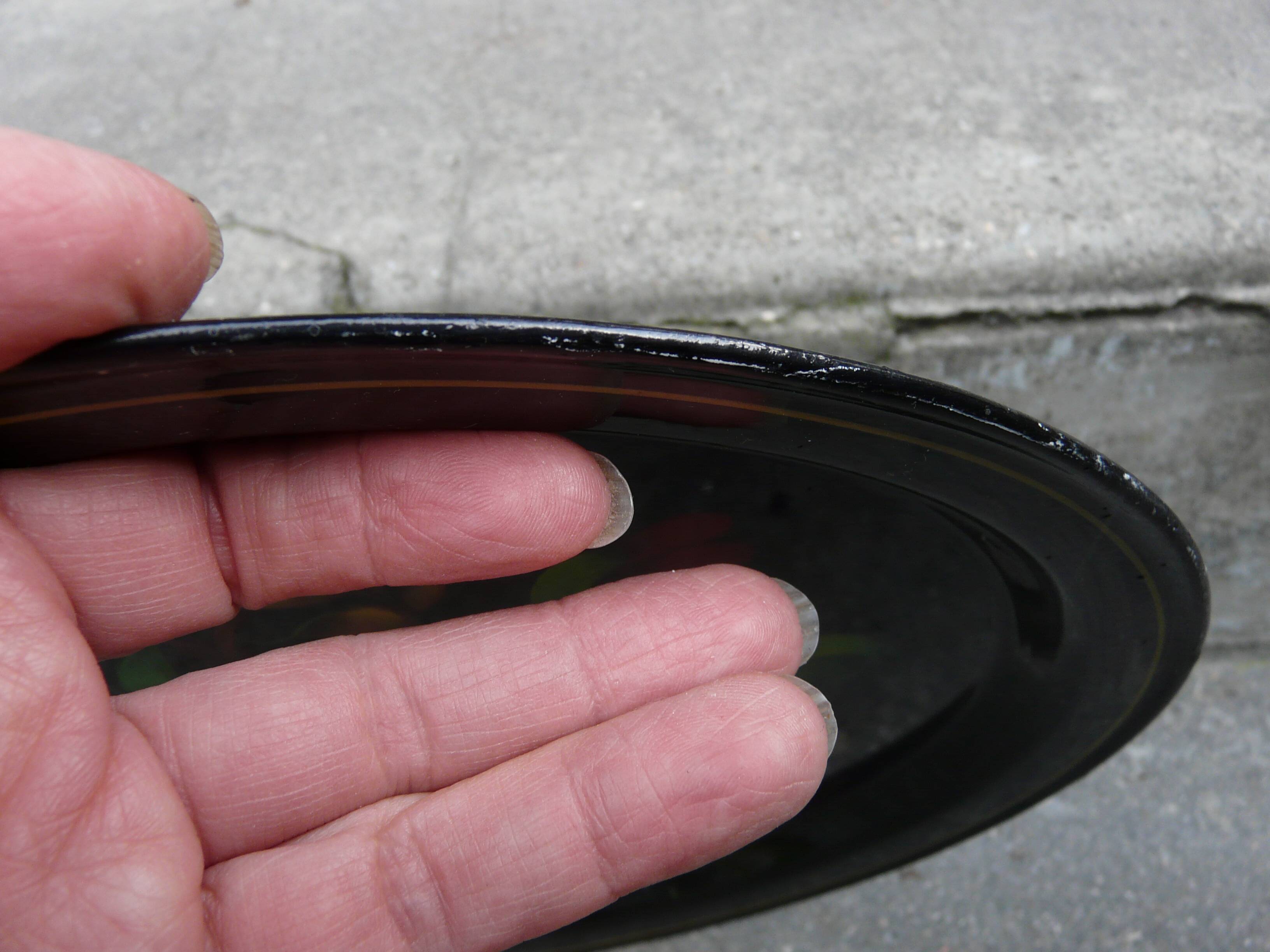 metal tray Russian art flower decor