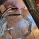 Seau champagne verre hexagonal anse métal 80's