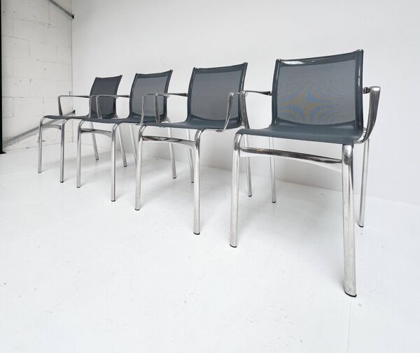Ensemble de 4 chaises Big Frame 44 par Alberto Meda pour Alias, après 2000
