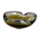 Verre de murano « ocre » 1,1kg bol coquille cendrier murano, italie, années 1970