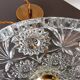 Vintage chiseled glass pendant light