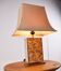 Vintage burl wood table lamp, 1970
