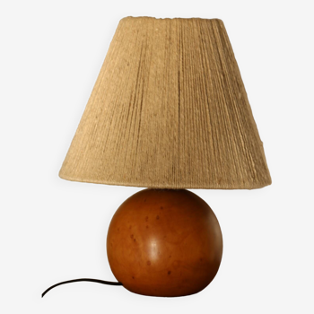 Wooden lamp with rope lampshade 400mm
