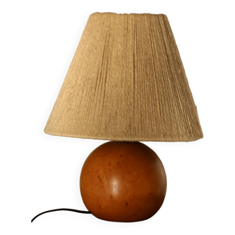 Wooden lamp with rope lampshade 400mm