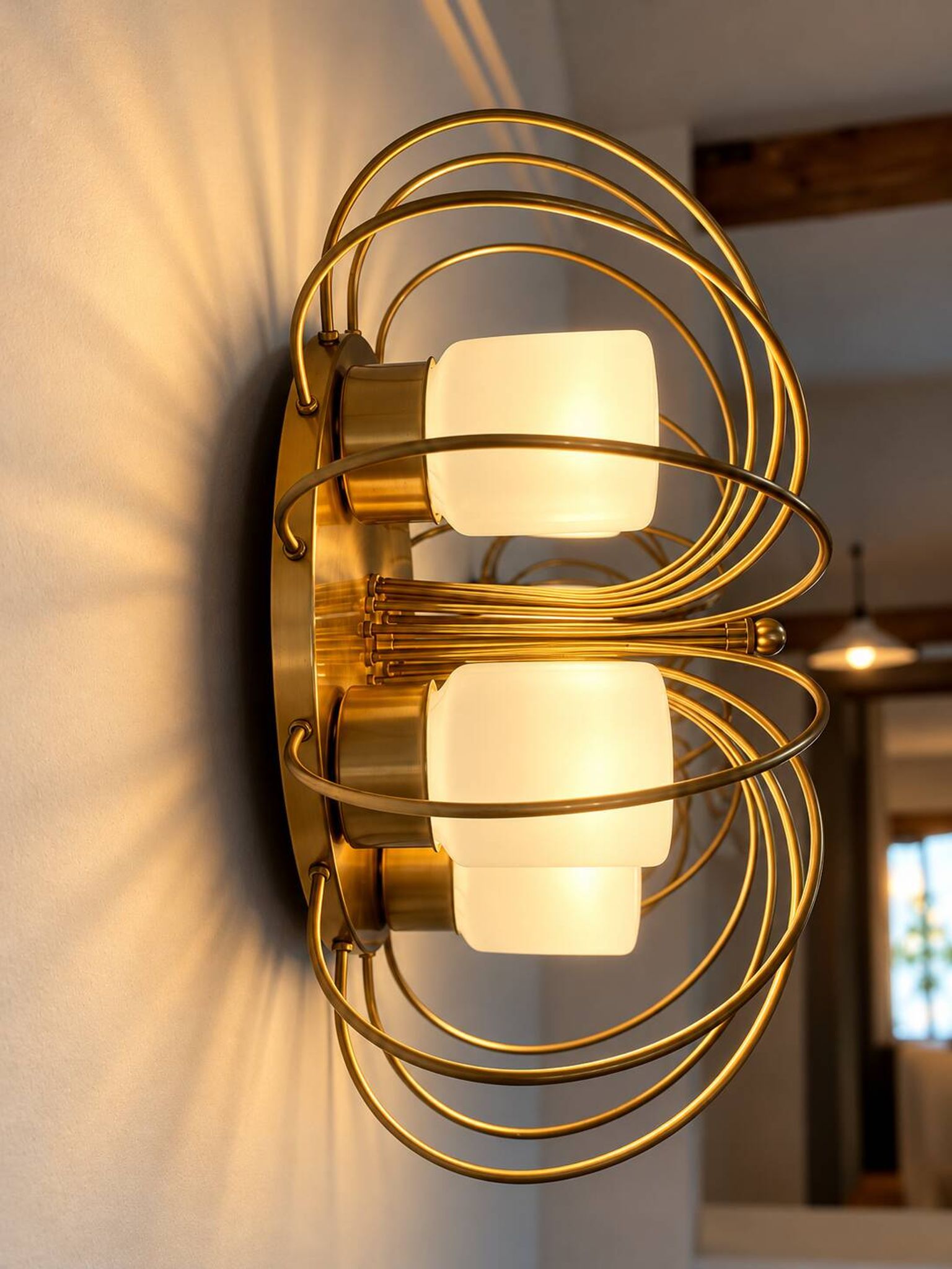 Large pair of Space Age wall lights from the 50s/60s.