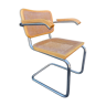 Chair Cesca model with armrests B64 in chrome and wood