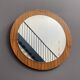 round wood mirror