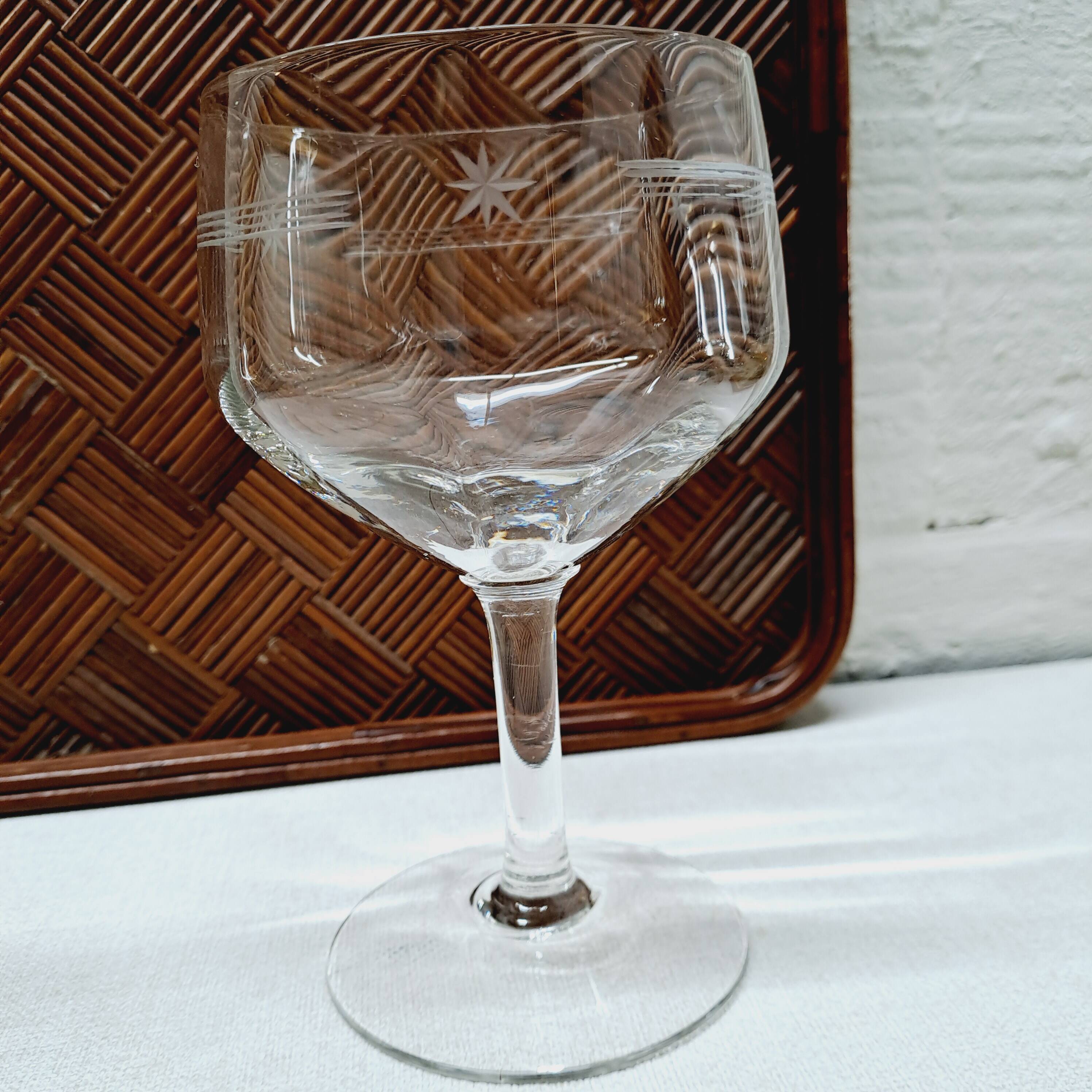 Set of 6 star water glasses