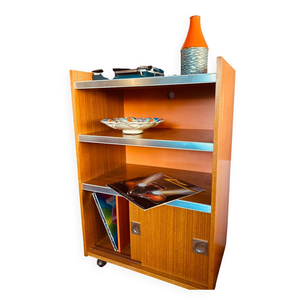 Cabinet à disques vintage, années 1960/1970, France