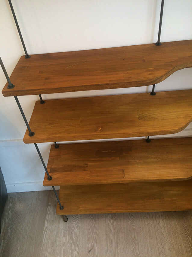 Industrial shelf wood and metal