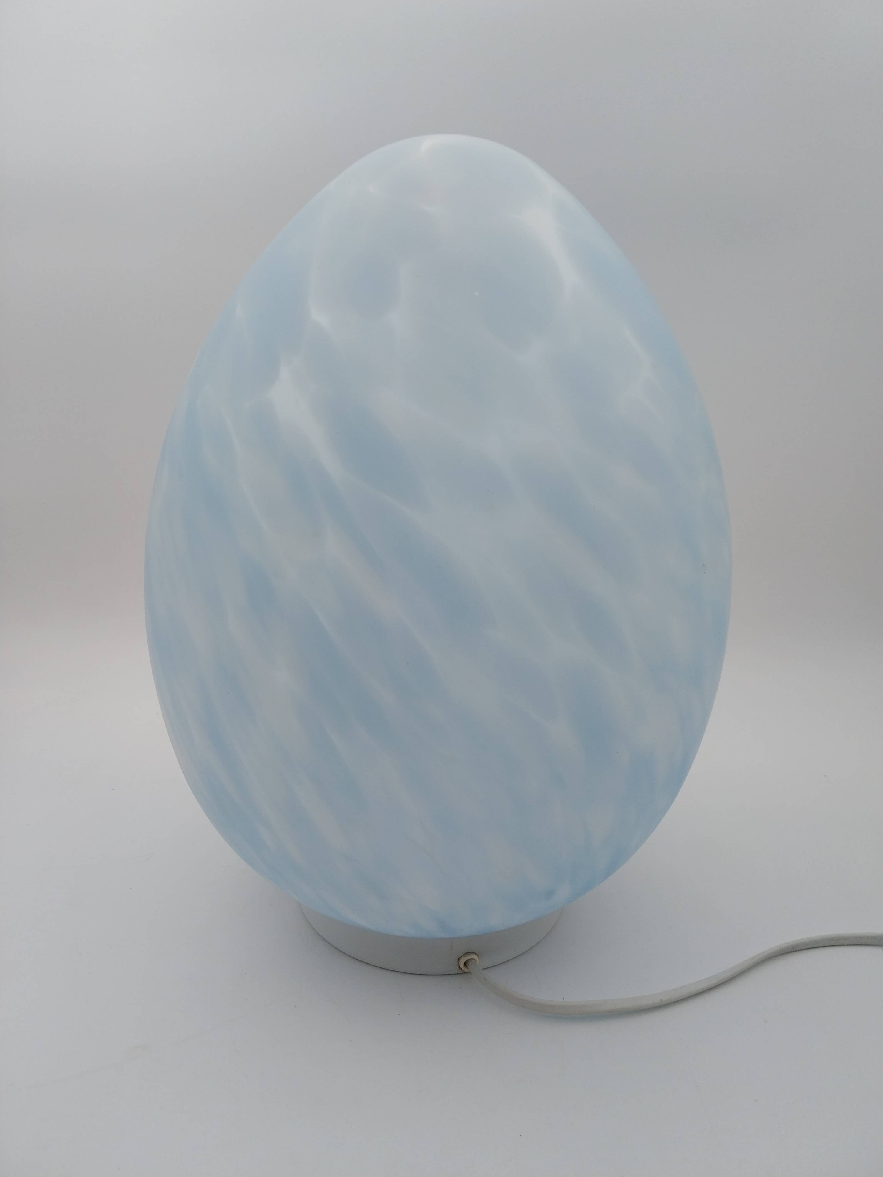 Vianne Domec blue glass egg lamp