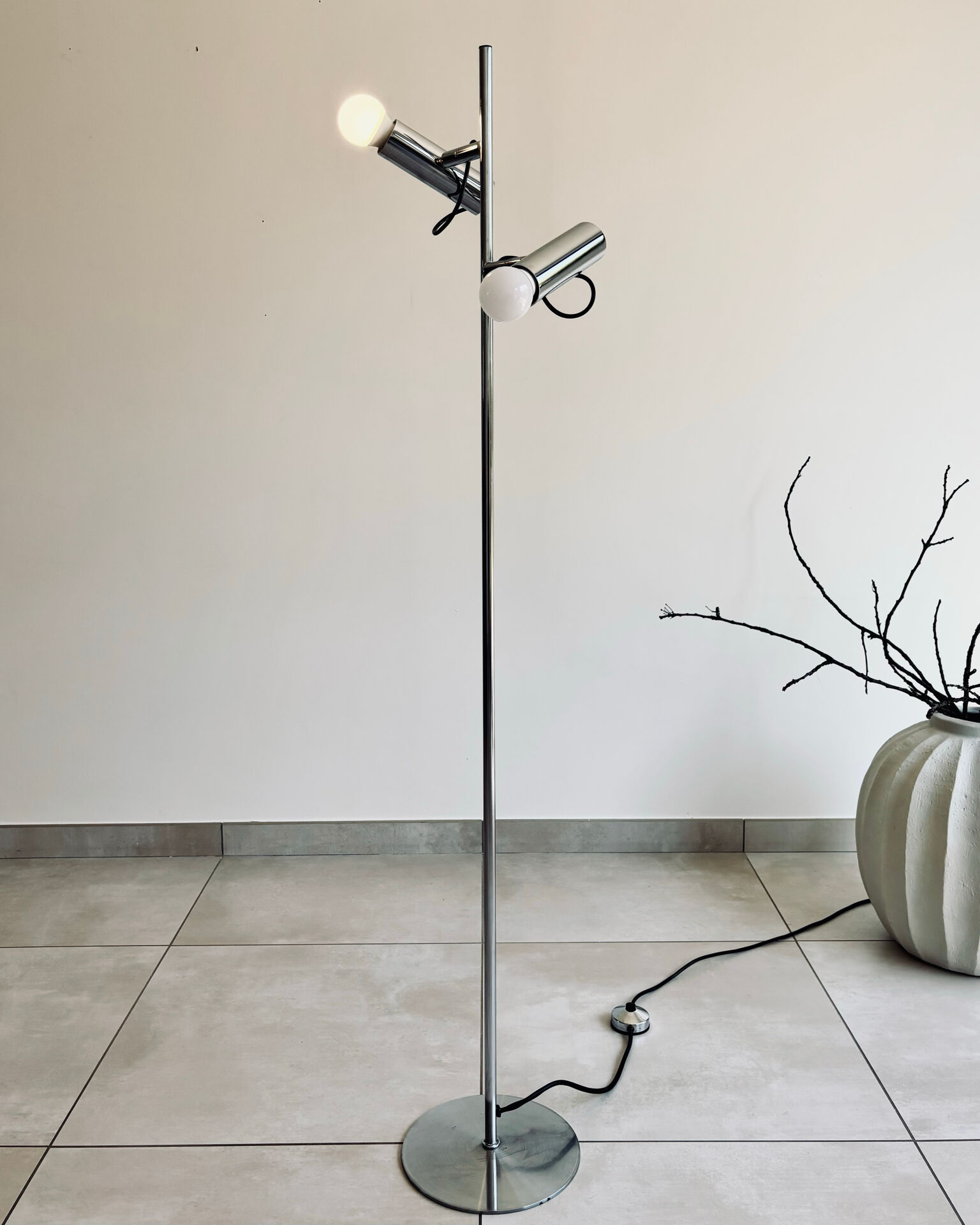 Bauhaus vintage two-light floor lamp