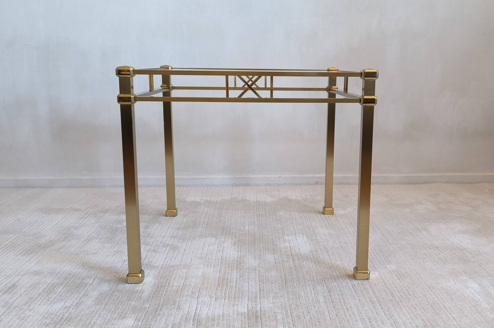 Beautiful square gold coffee table Orsenigo Italy collection 'Art Deco'